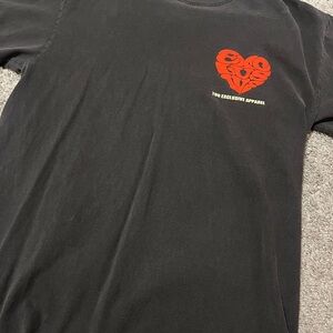 Black T-Shirt with Red Graphic